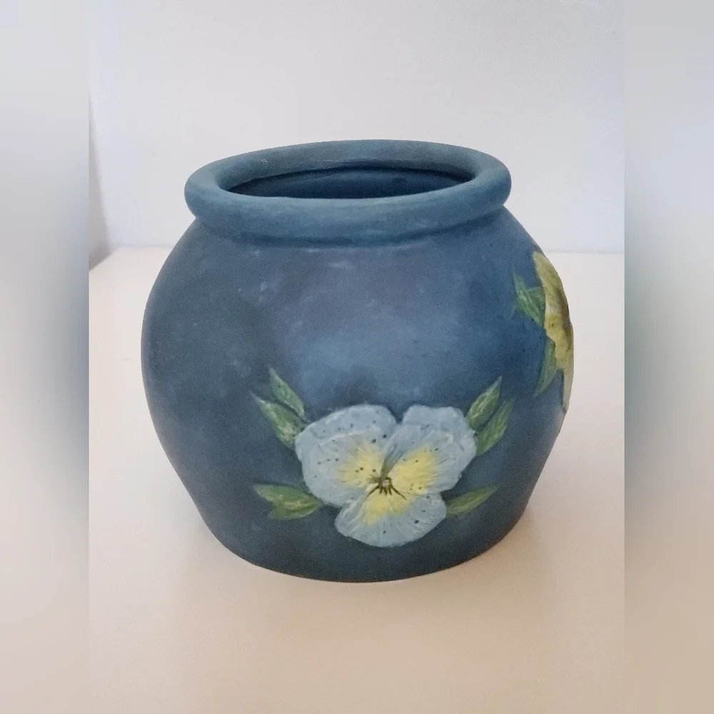 Bob's Pottery Hand Painted Pansy Pots Susan Winglet